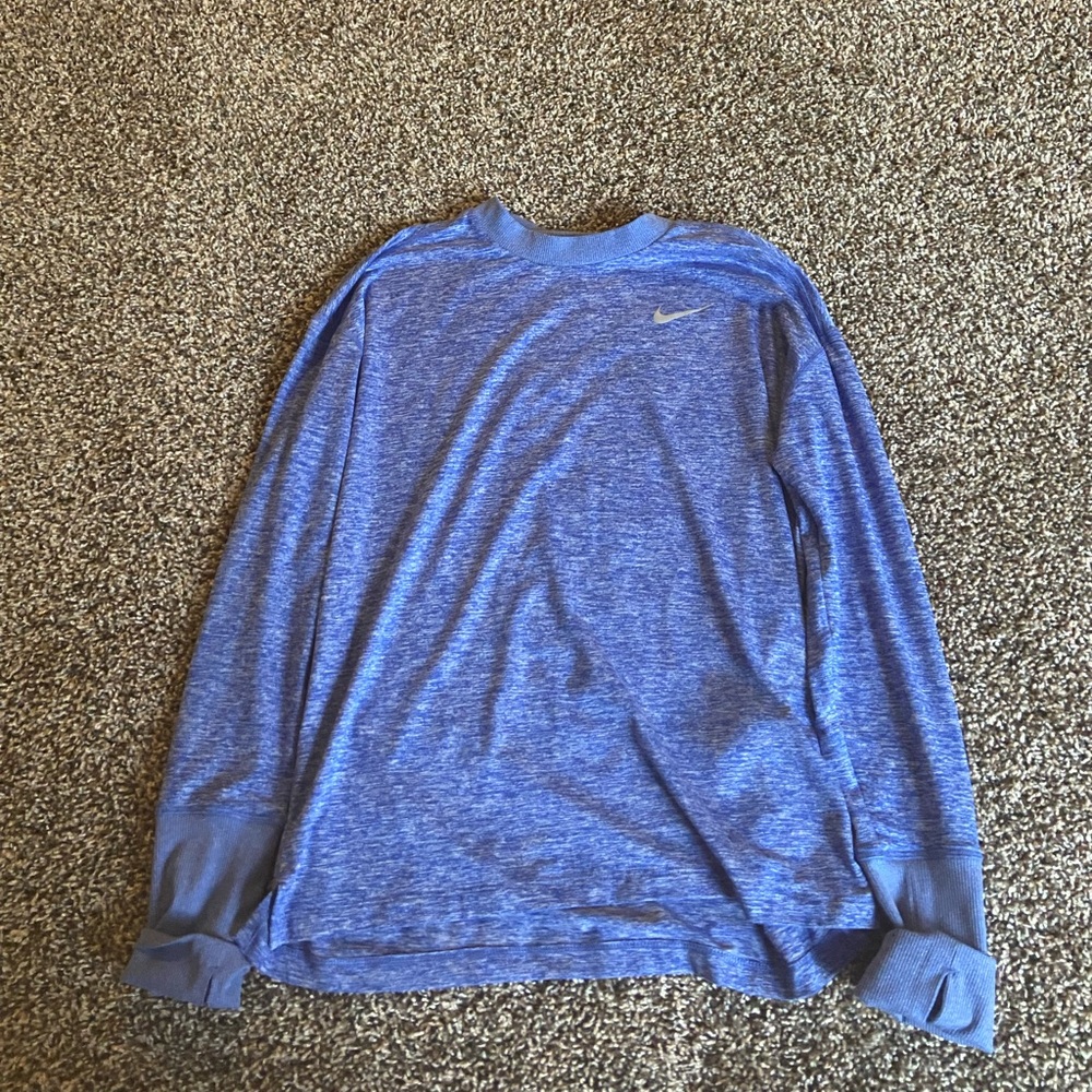 Blue Nike dri-fit long sleeve